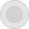 Ekena Millwork Standard Grayson Bullseye Rosette With Rounded Edge, 6"W x 6"H x 1"P ROSP060X060X100GRY04 - alternate 2